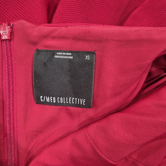 C/MEO Collective One Shoulder Red Dress Size XS In Excellent Condition - Picture 5 of 5